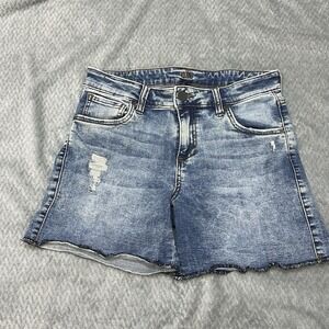 Kut From The Kloth Denim Shorts Women's 4  Jean Cut Off Distress Stretch Pockets